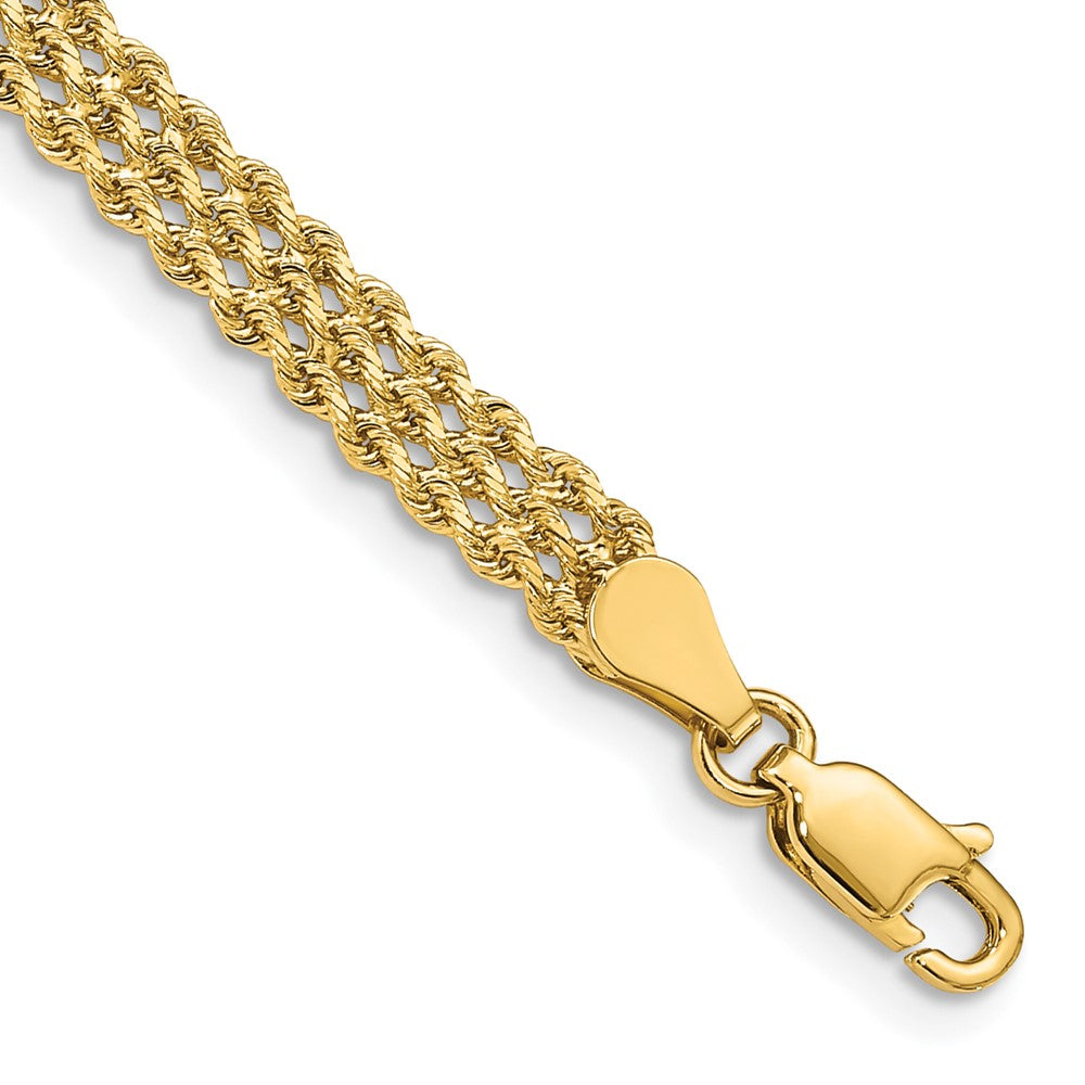 Solid;Diamond-cut;14k Yellow gold;Lobster