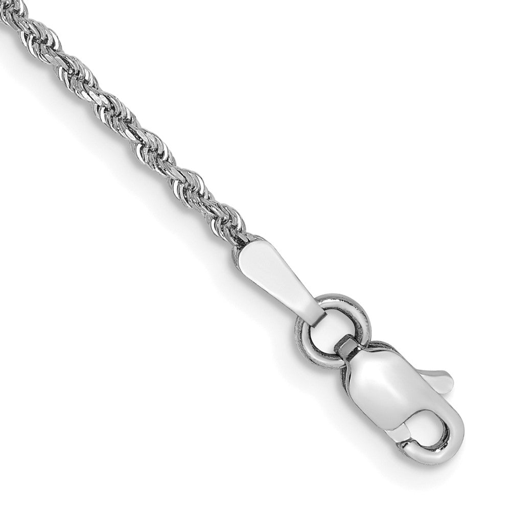 Solid;Diamond-cut;14K White gold;Lobster