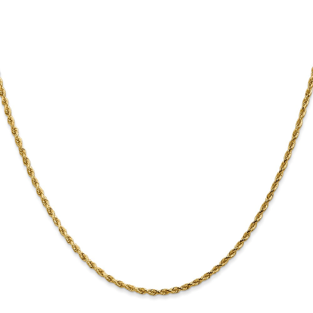 14K 36 inch 1.75mm Diamond-cut Rope with Lobster Clasp Chain