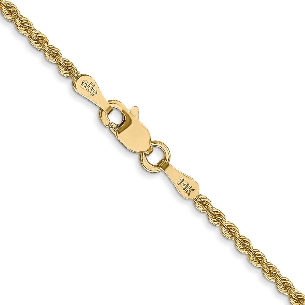 14K 28 inch 2mm Regular Rope with Lobster Clasp Chain