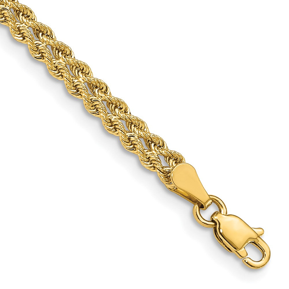 Solid;Diamond-cut;Polished;14k Yellow gold;Lobster