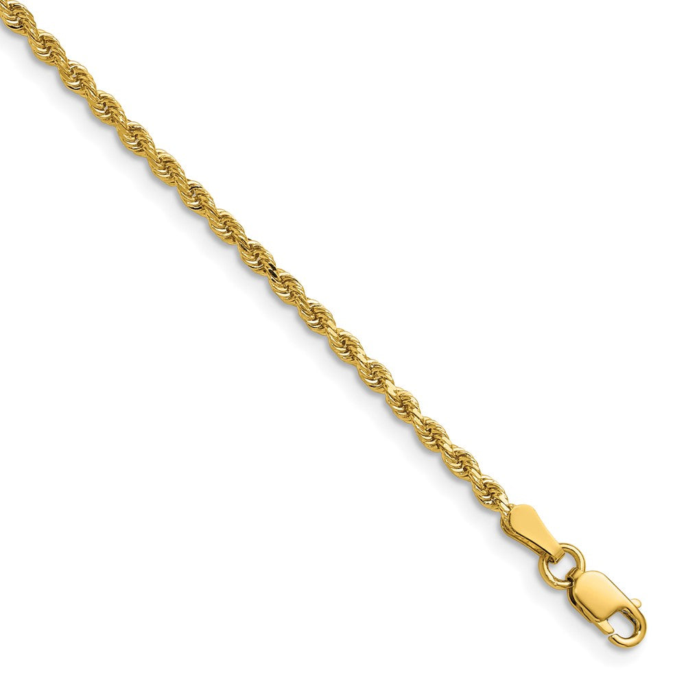 Solid;Diamond-cut;14k Yellow gold;Lobster
