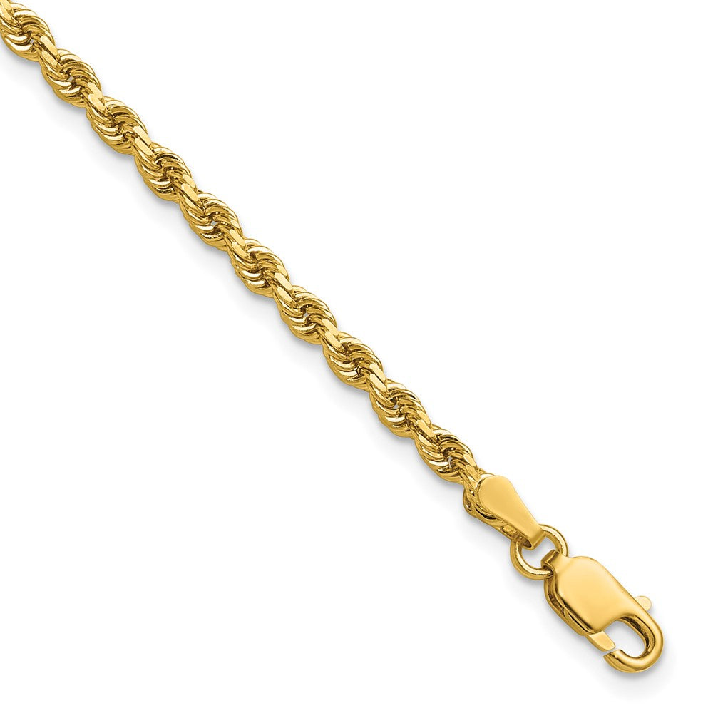 Solid;Diamond-cut;14k Yellow gold;Lobster