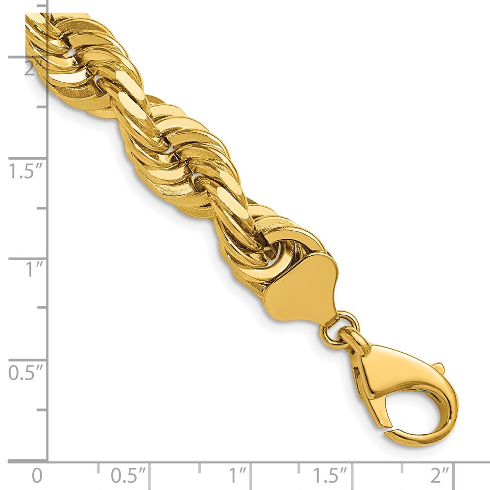 14K 20 inch 10mm Diamond-cut Rope with Fancy Lobster Clasp Chain