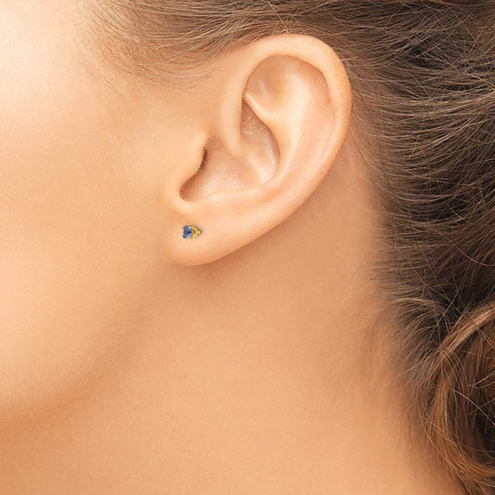 Inverness 14k 3mm September Crystal Birthstone Post Earrings