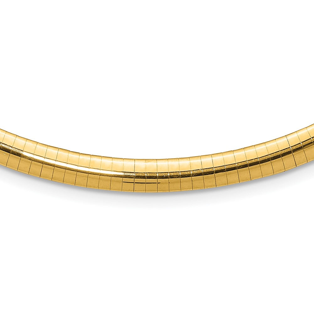 14k Yellow gold;16in Chain;Domed;Regular Omega clasp