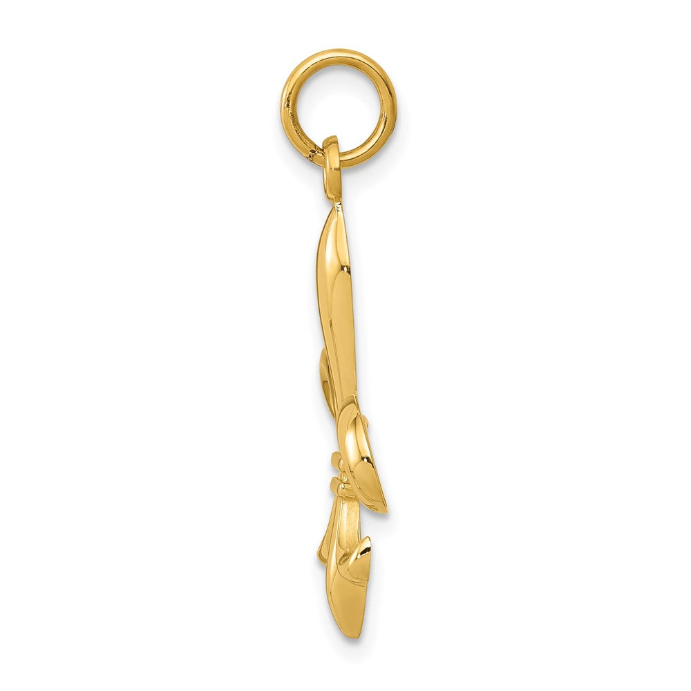 10k Hollow Fleur De Lis Charm Metal Mold