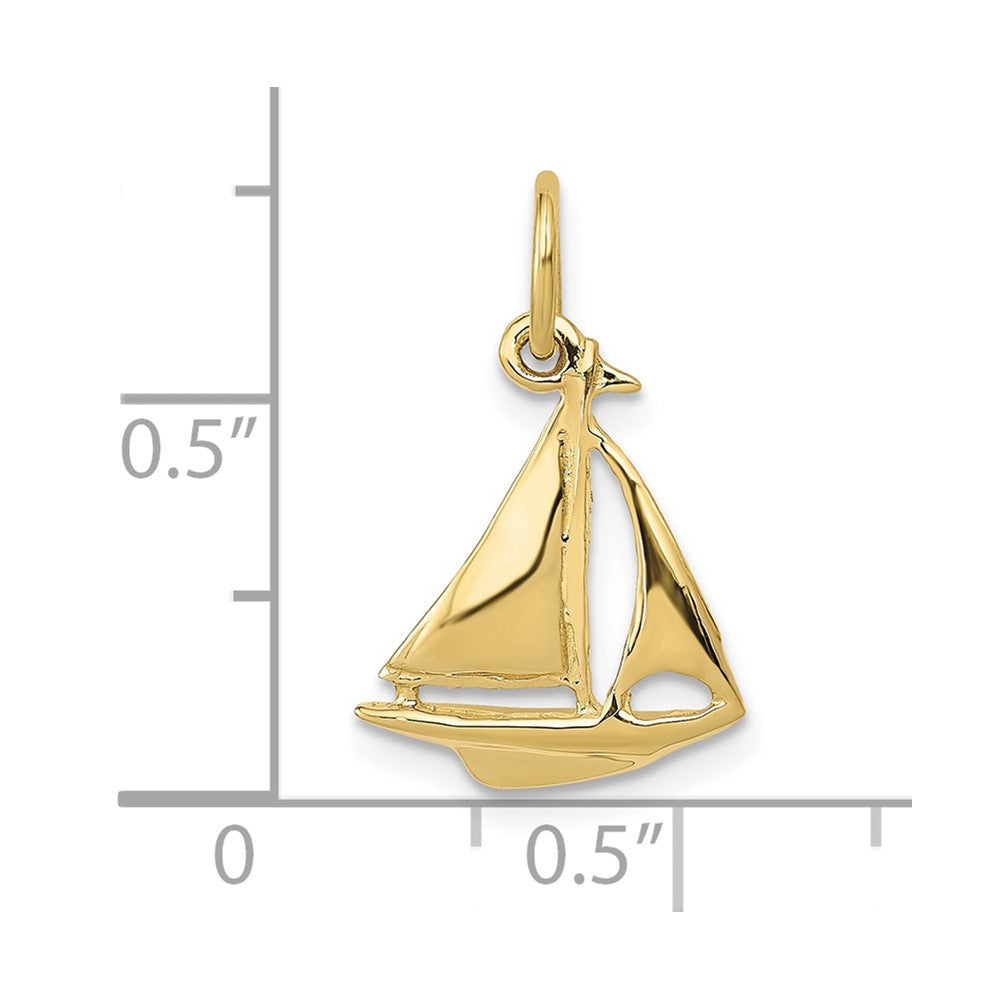 10k Sailboat Charm