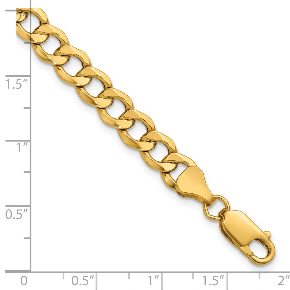 10k 6.5mm Semi-Solid Curb Link Chain