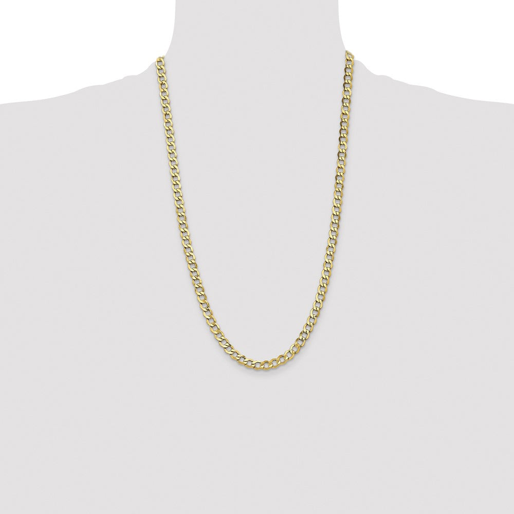 10k 6.5mm Semi-Solid Curb Link Chain