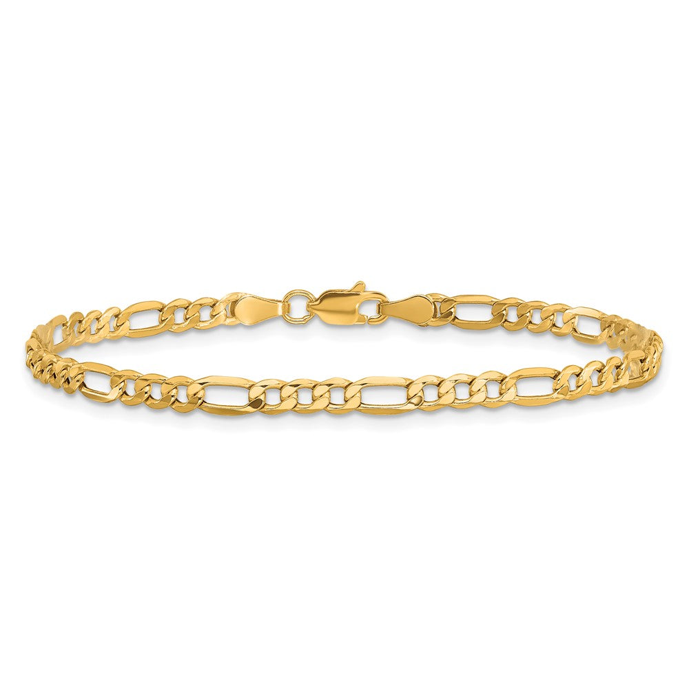 10k 3.5mm Semi-Solid Figaro Chain