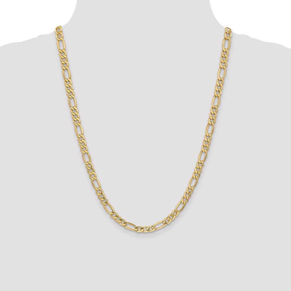 10k 6.25mm Semi-Solid Figaro Chain
