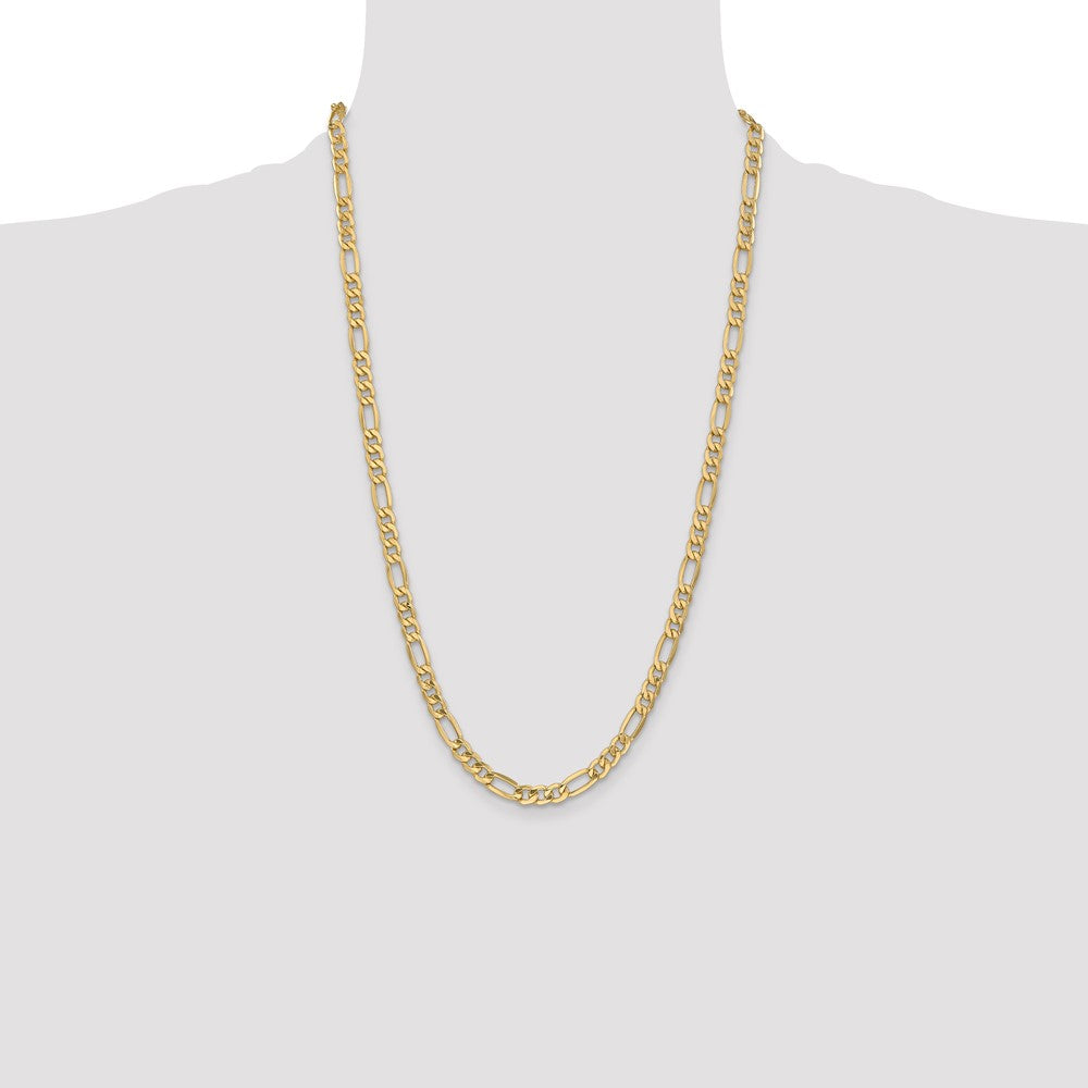 10k 6.25mm Semi-Solid Figaro Chain