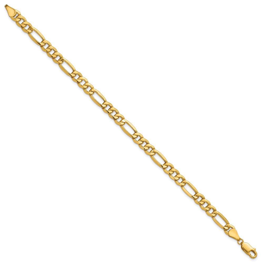 10k 6.25mm Semi-Solid Figaro Chain