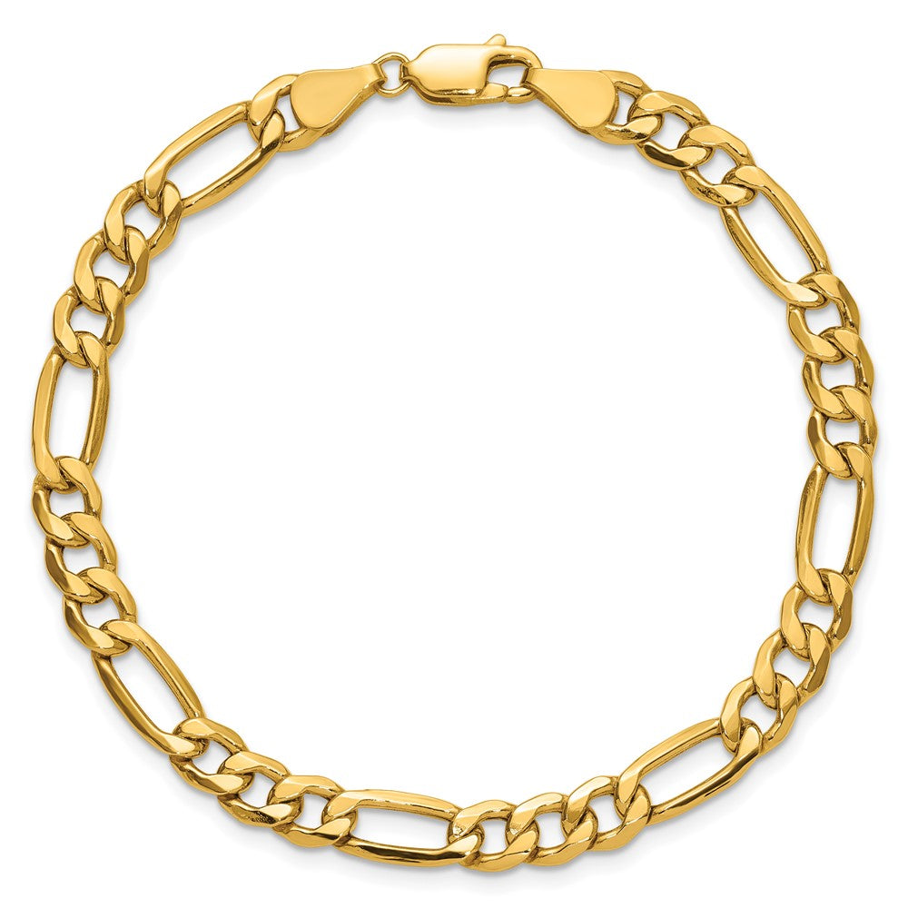 10k 6.25mm Semi-Solid Figaro Chain