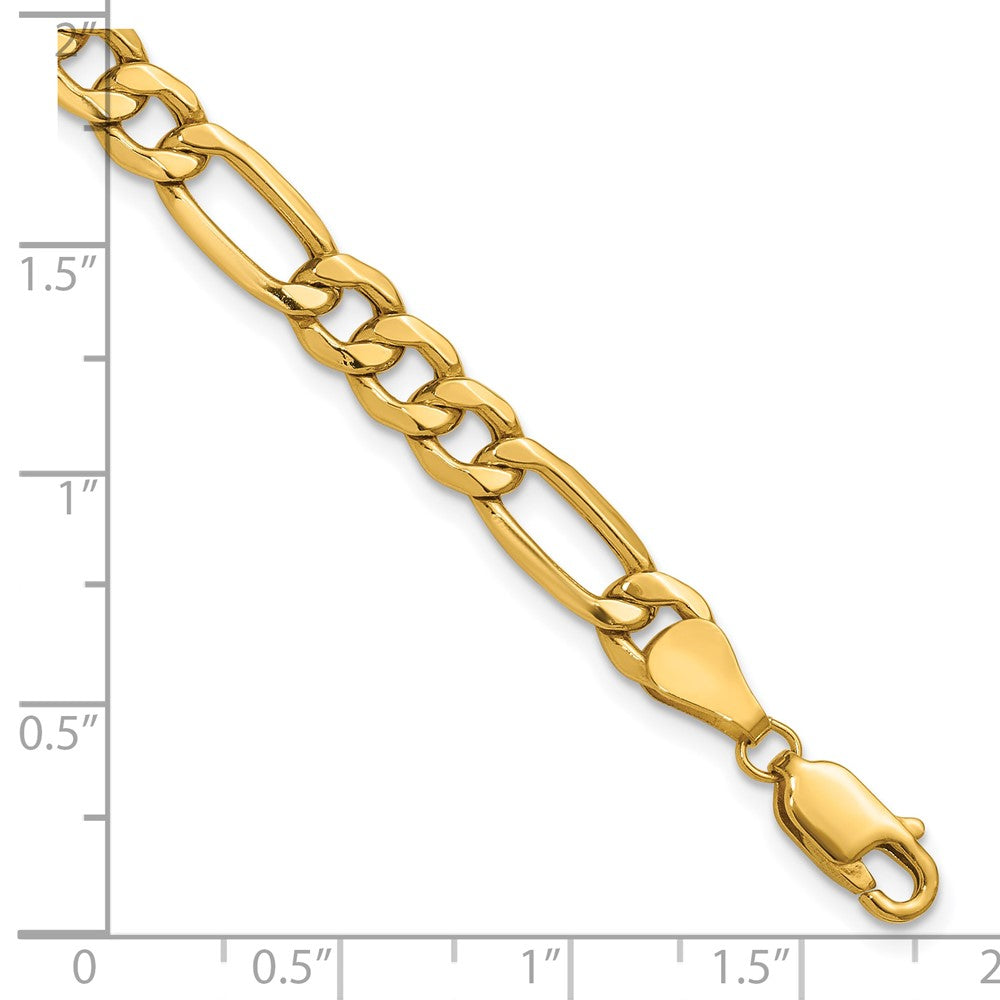 10k 6.25mm Semi-Solid Figaro Chain