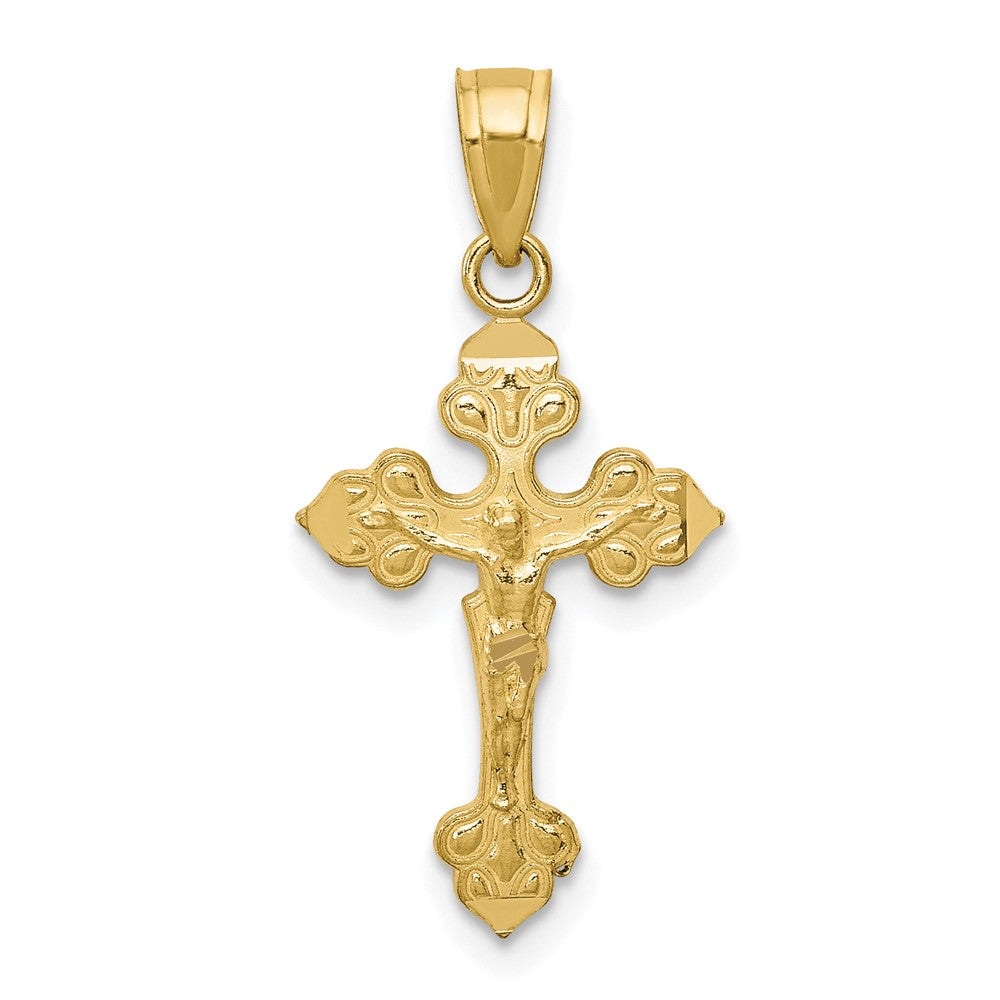 Polished;10K Yellow gold;Textured