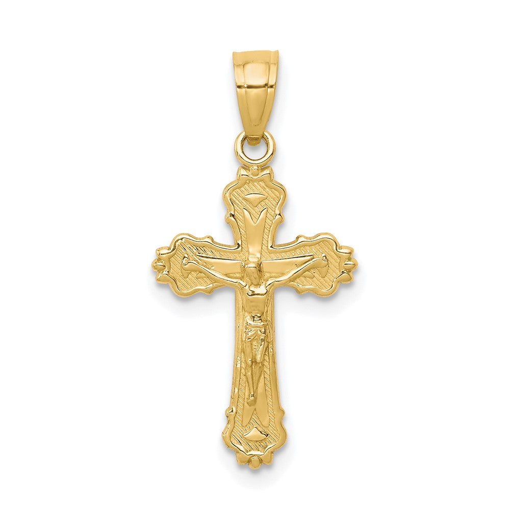 Polished;10K Yellow gold;Textured