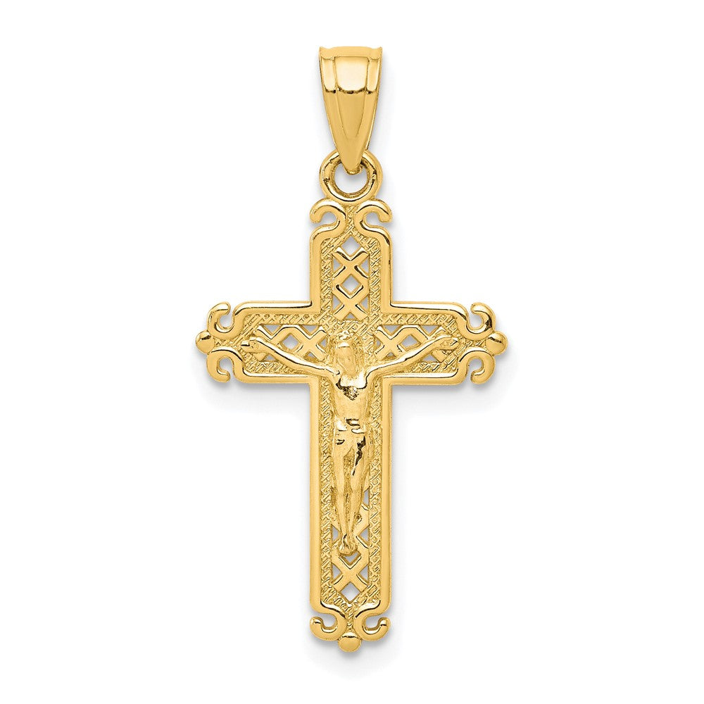 Polished;10K Yellow gold;Textured