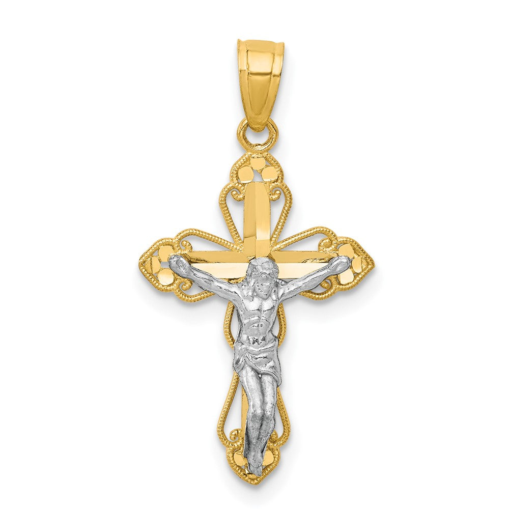 Polished;Filigree;Rhodium;Textured