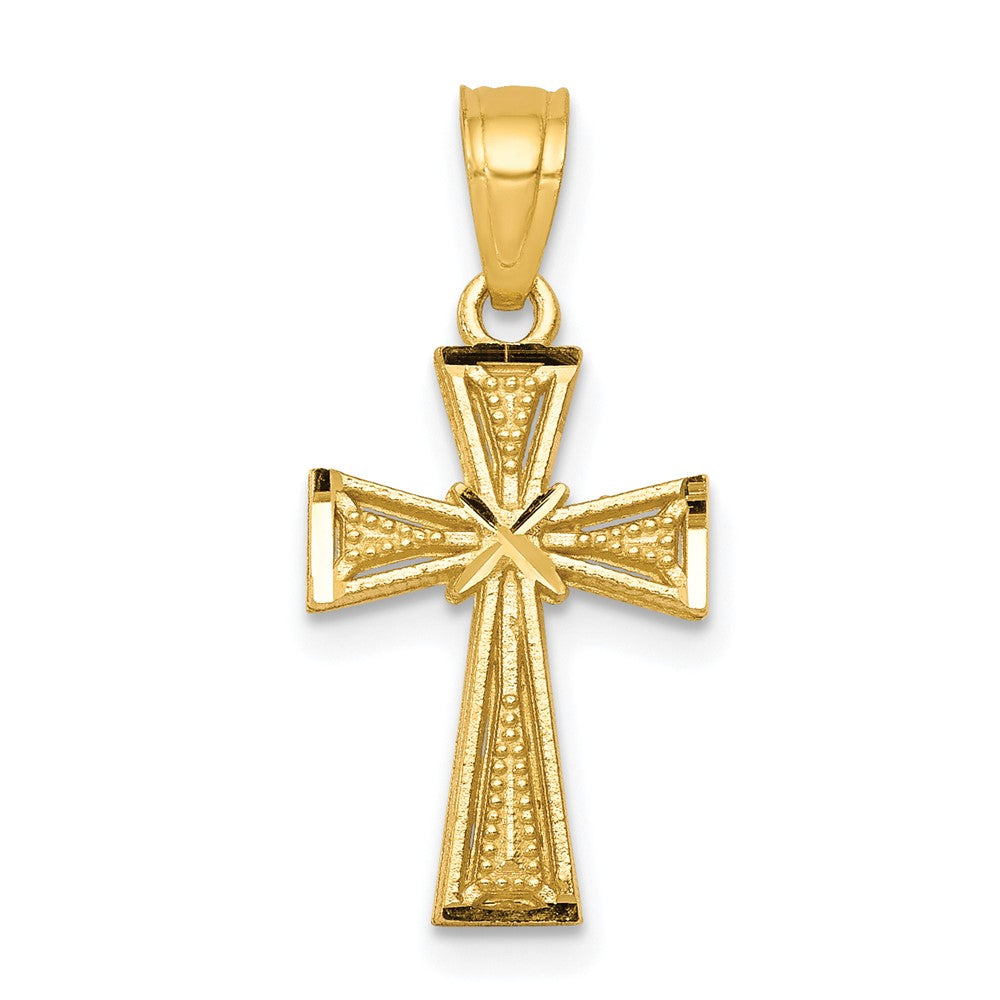 Polished;10K Yellow gold;Textured