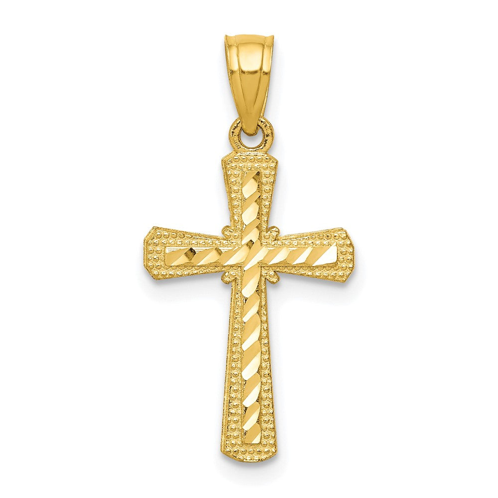 Diamond-cut;Polished;10K Yellow gold