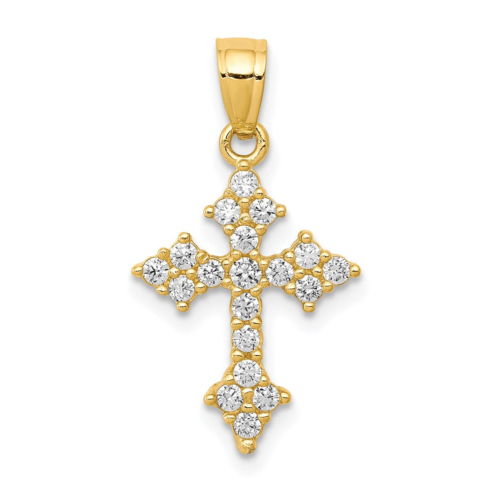 10K Yellow gold;CZ