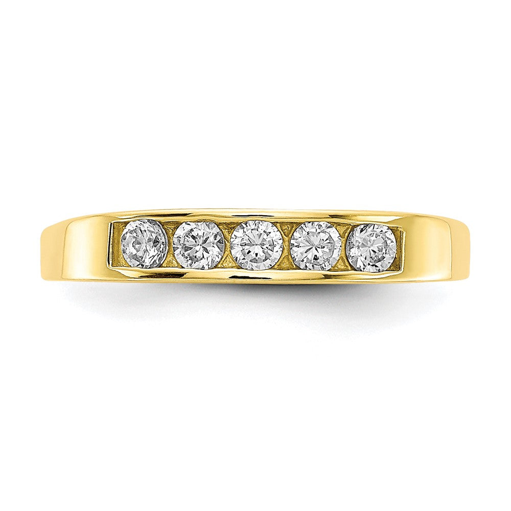 10k CZ Polished Child's Ring
