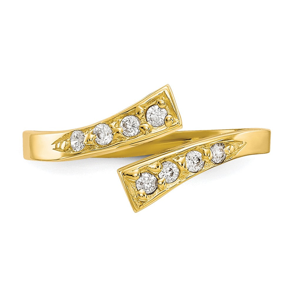 10k CZ Toe Ring