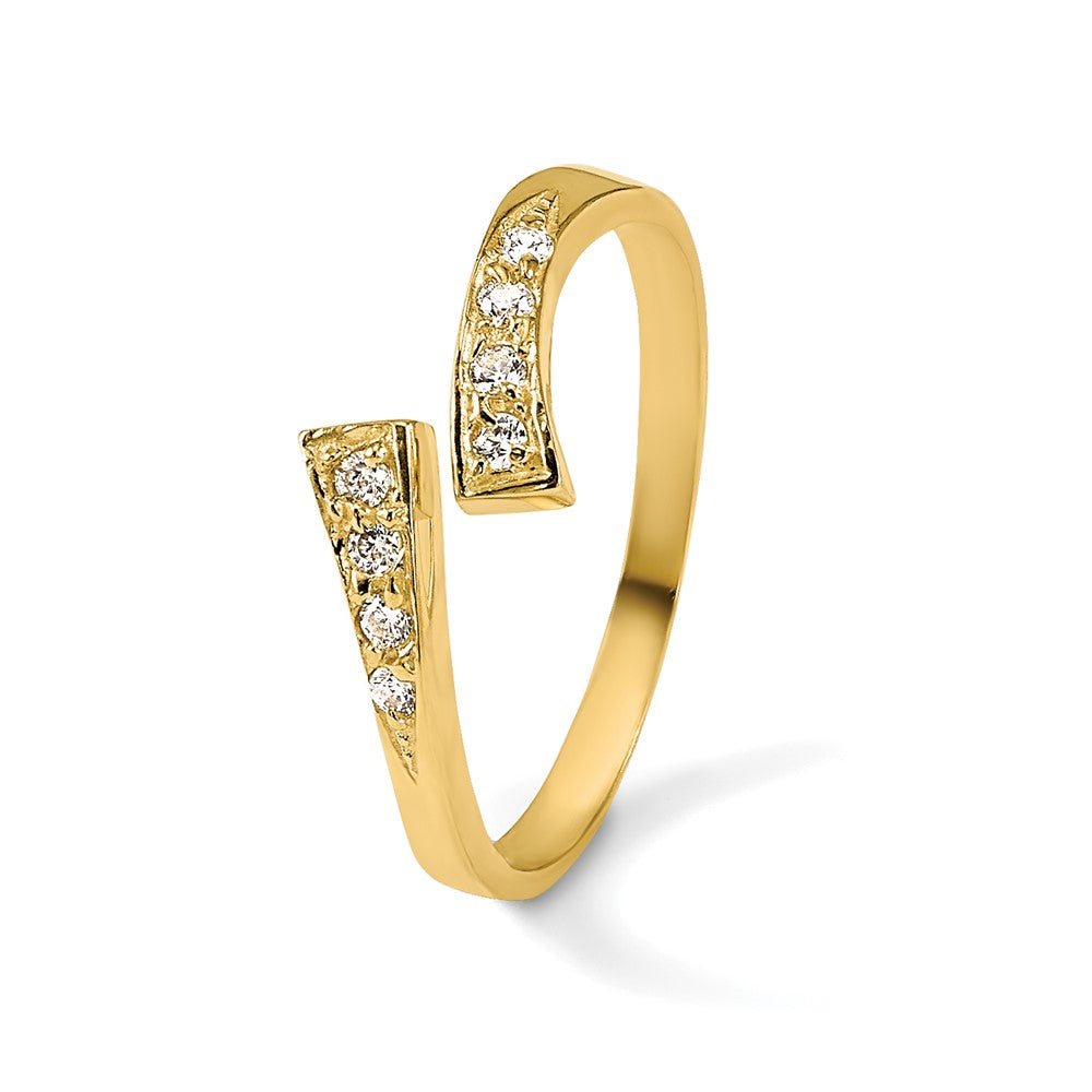 10k CZ Toe Ring