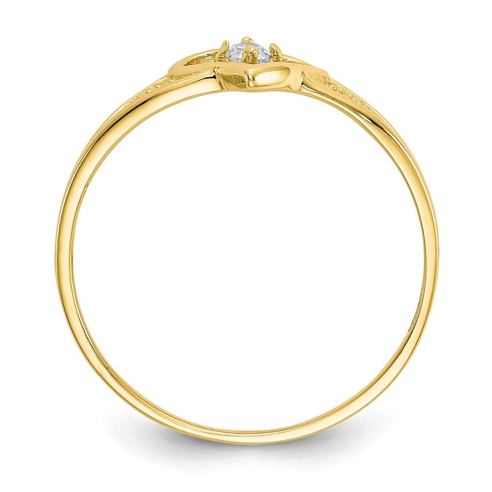 10k Heart CZ Ring