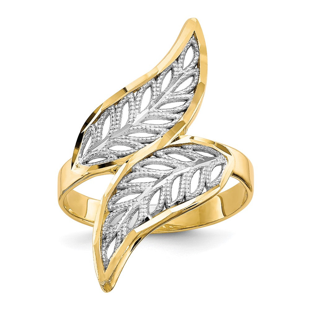Diamond-cut;Polished;10K Yellow gold;Rhodium