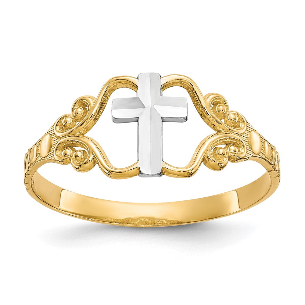 Diamond-cut;Polished;10K Yellow gold;Closed back;Rhodium
