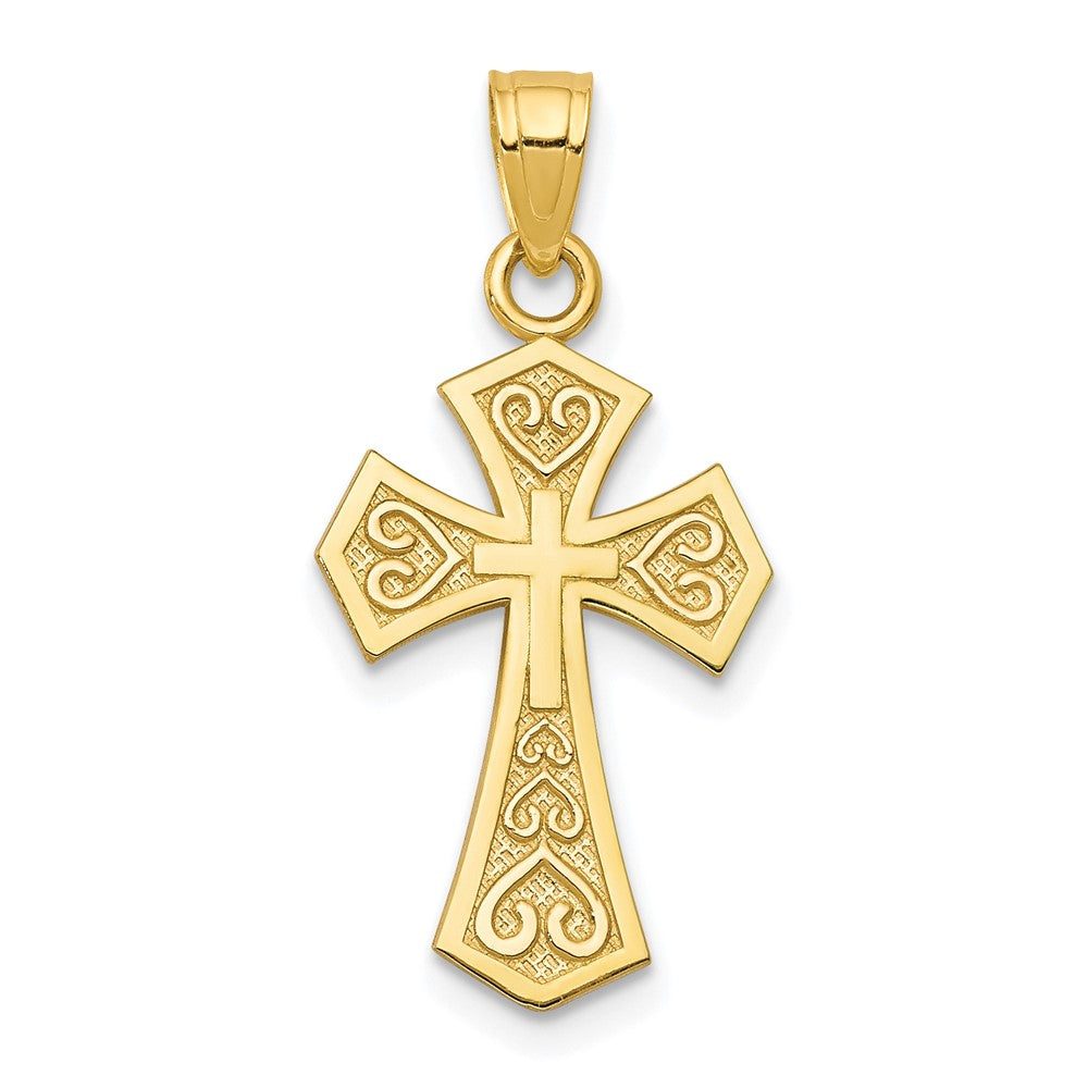 Diamond-cut;Polished;10K Yellow gold;Reversible