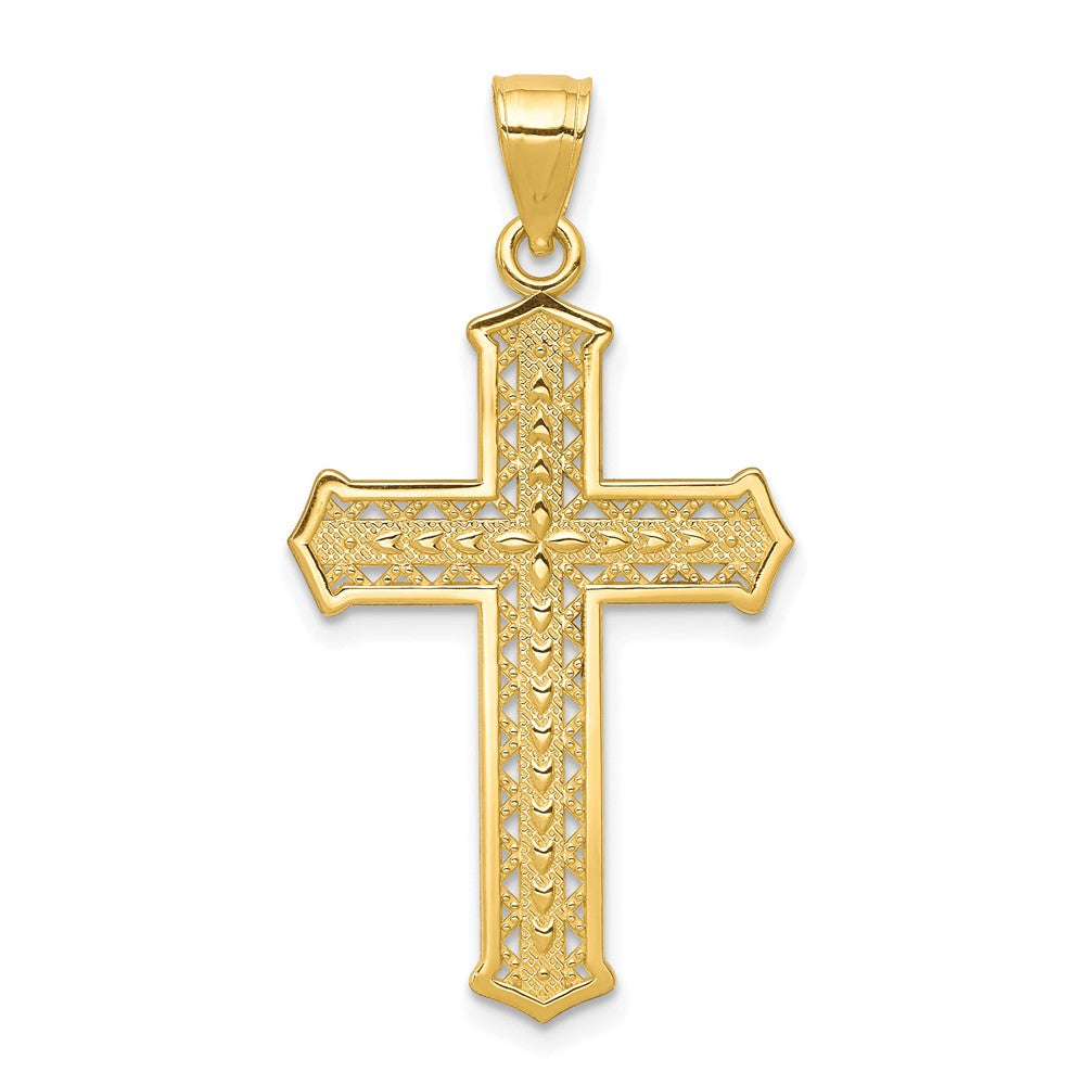 Polished;10K Yellow gold;Textured