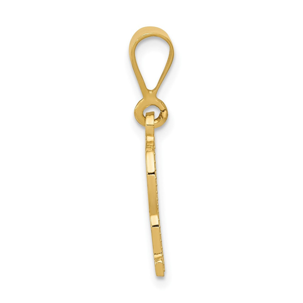 10KY Initial R Pendant