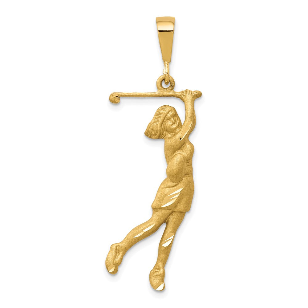 Solid;Casted;Diamond-cut;Satin;10K Yellow gold