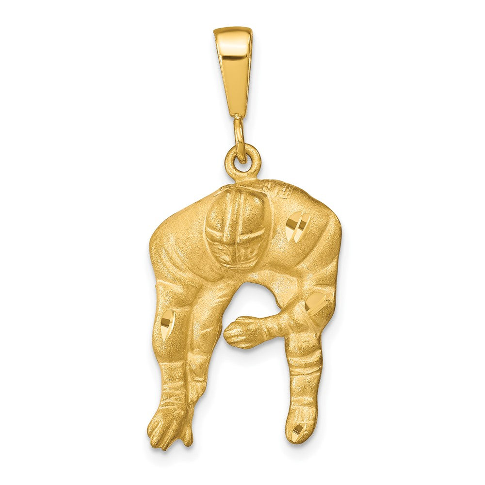 Solid;Casted;Diamond-cut;Satin;10K Yellow gold;Open back