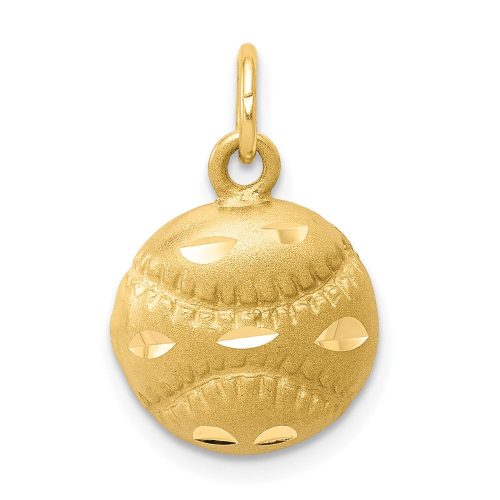 Solid;Casted;Diamond-cut;Satin;10K Yellow gold