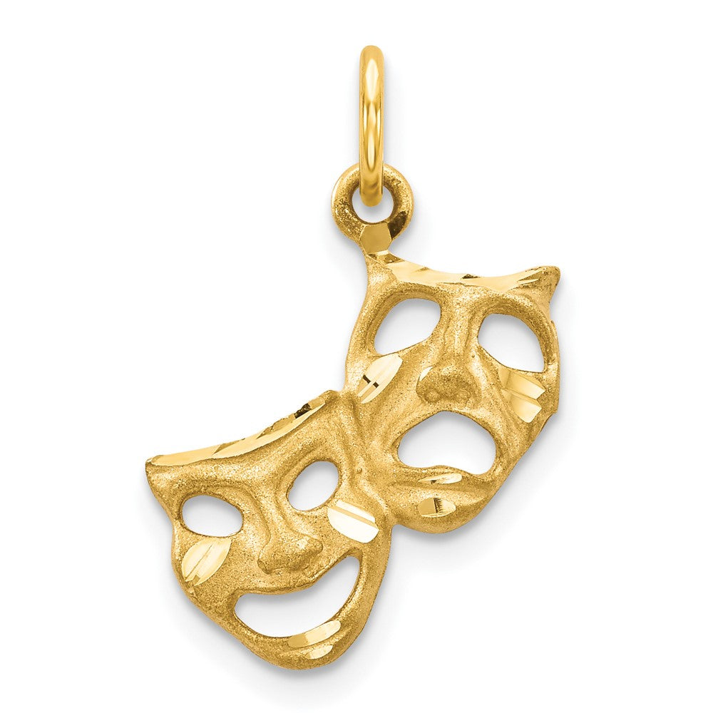 Solid;Casted;Diamond-cut;Satin;10K Yellow gold