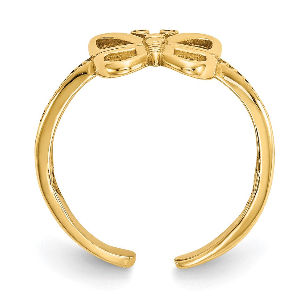 10k Butterfly Toe Ring