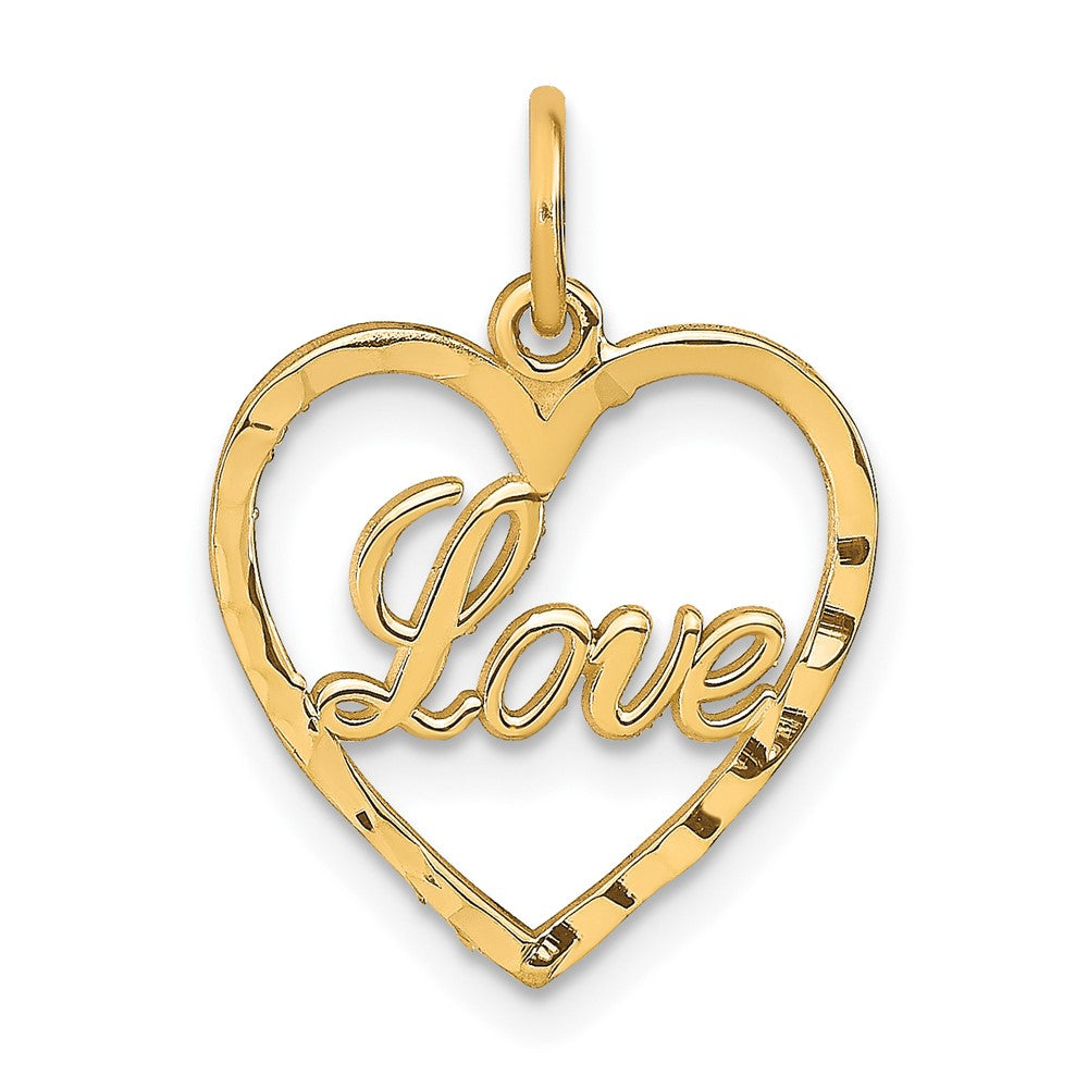 Solid;Casted;Diamond-cut;Satin;10K Yellow gold