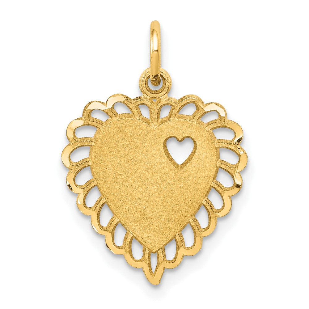 Solid;Casted;Diamond-cut;Satin;10K Yellow gold;Not engraveable;Textured