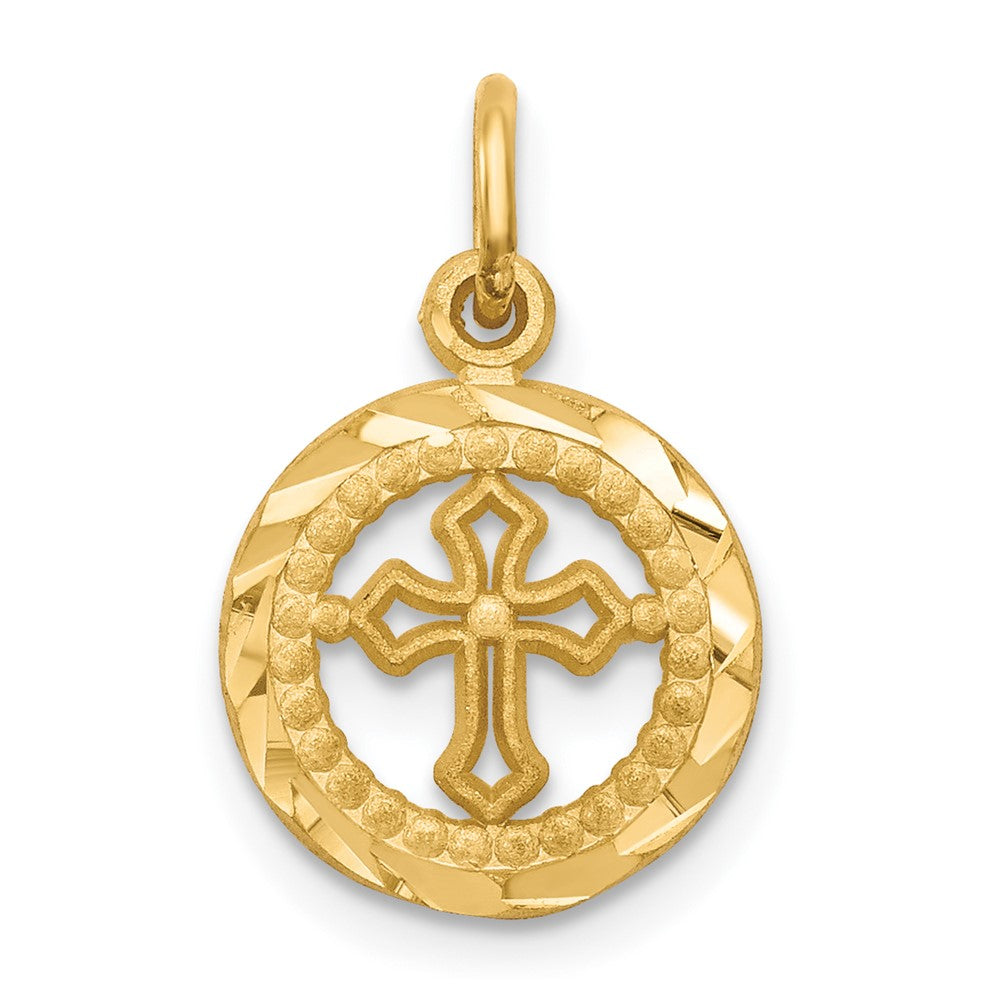 Solid;Casted;Diamond-cut;10K Yellow gold;Flat back