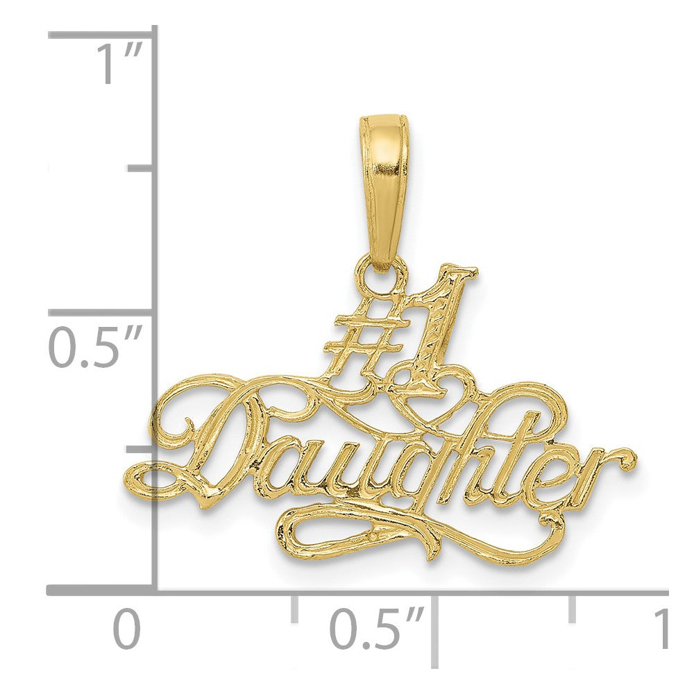 10k #1 Daughter Pendant