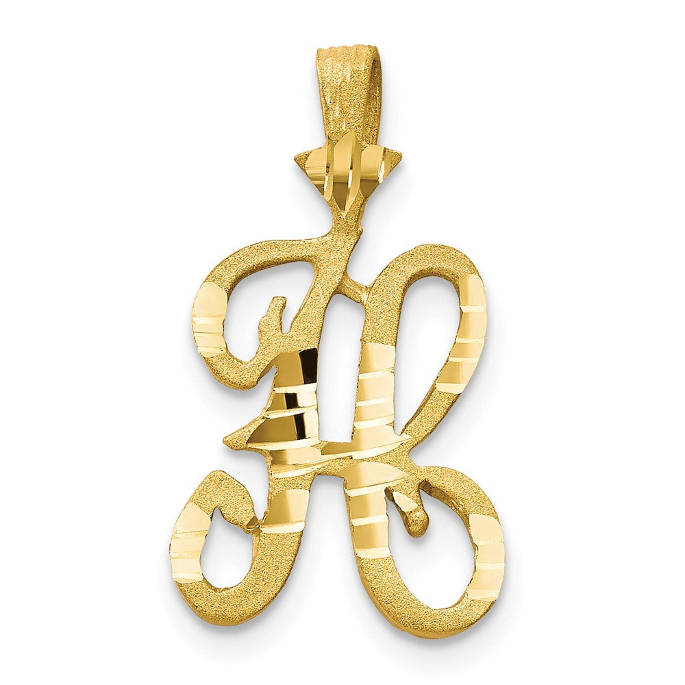 Solid;Diamond-cut;Satin;10K Yellow gold;Stamped;Flat back