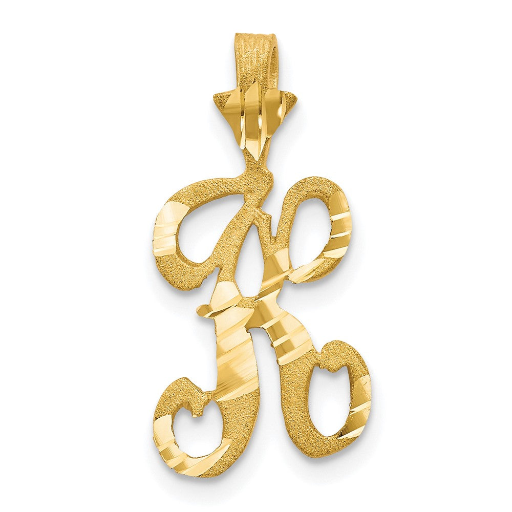 Solid;Diamond-cut;Satin;10K Yellow gold;Stamped;Flat back