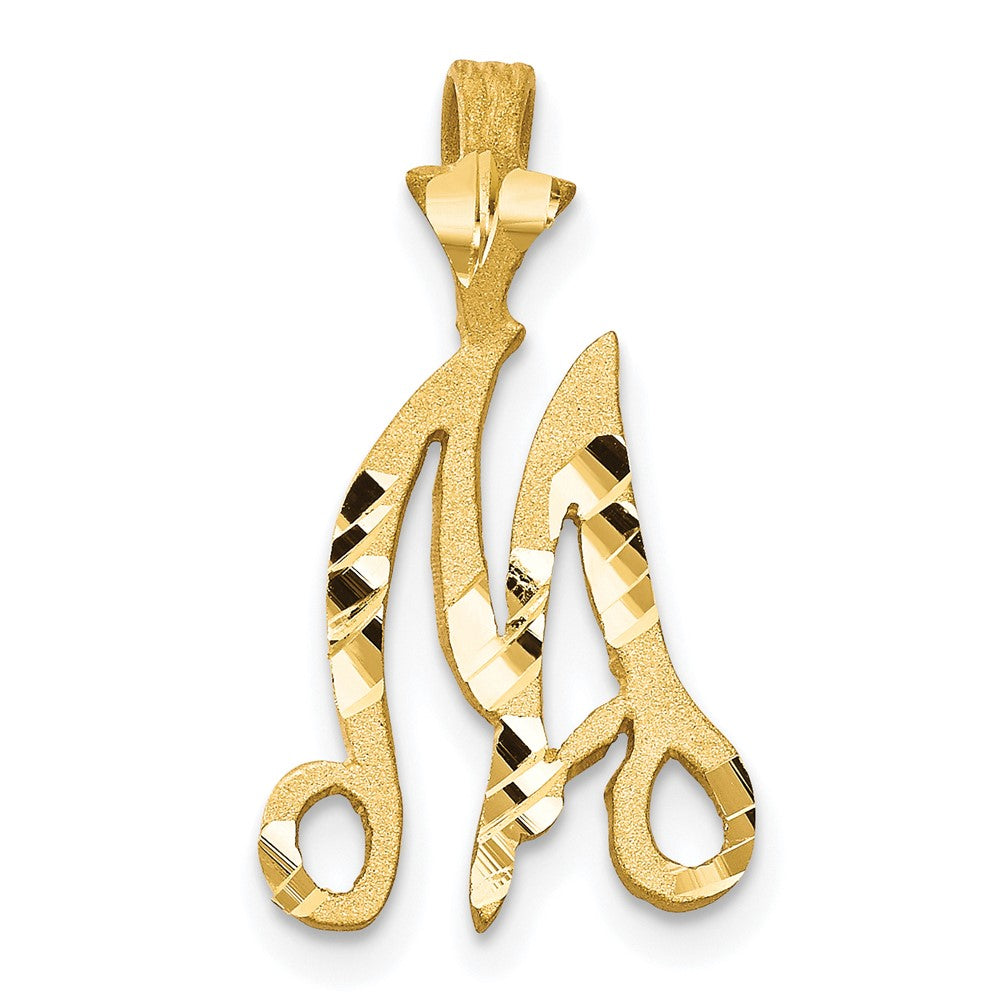 Solid;Diamond-cut;Satin;10K Yellow gold;Stamped;Flat back