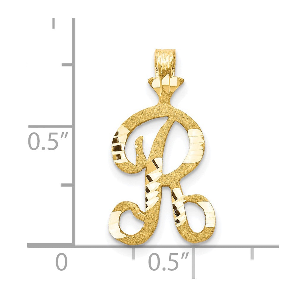 10k Initial R Pendant