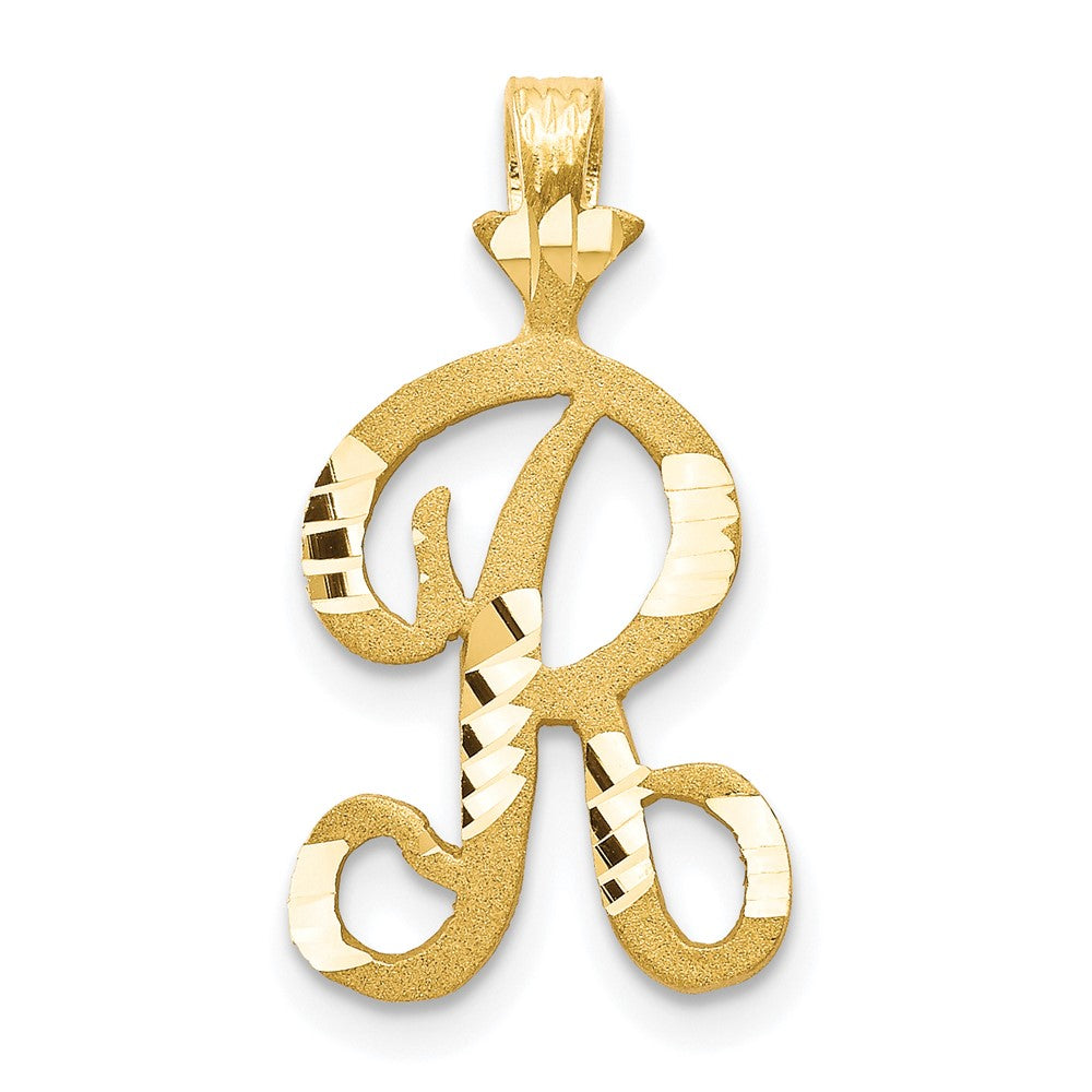 Solid;Diamond-cut;Satin;10K Yellow gold;Stamped;Flat back